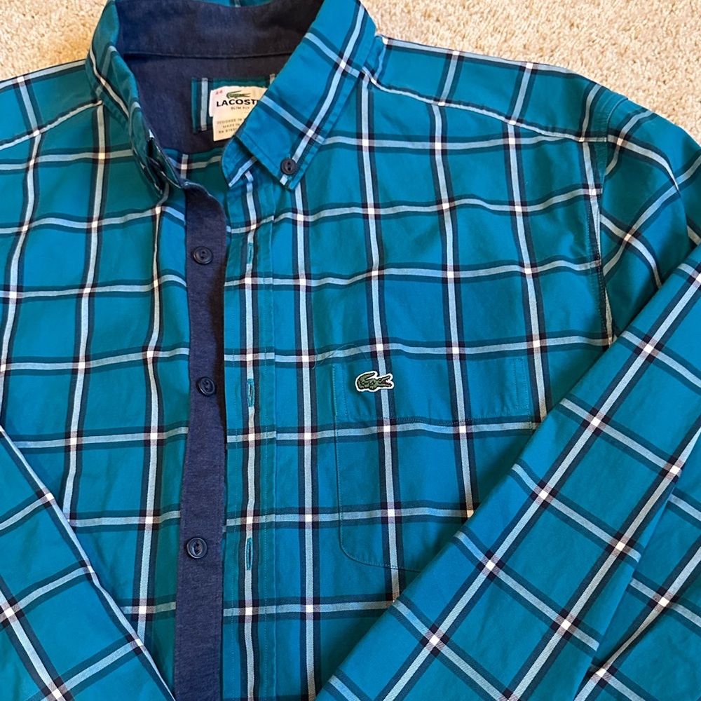 Men's Lacoste button down slim shirt size 44